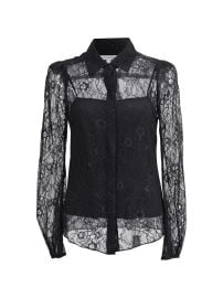 DVF Diane Von Furstenberg Mariah Lace Shirt | Black | FARFETCH at Farfetch